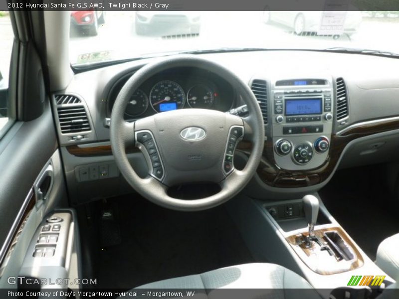 Twilight Black / Gray 2012 Hyundai Santa Fe GLS AWD