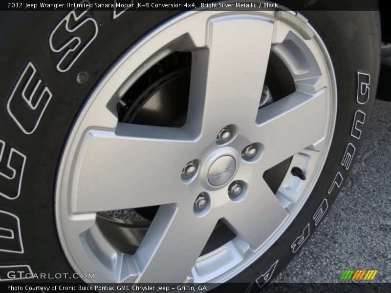Bright Silver Metallic / Black 2012 Jeep Wrangler Unlimited Sahara Mopar JK-8 Conversion 4x4