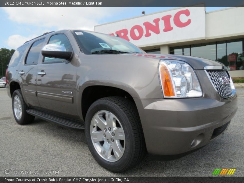 Mocha Steel Metallic / Light Tan 2012 GMC Yukon SLT