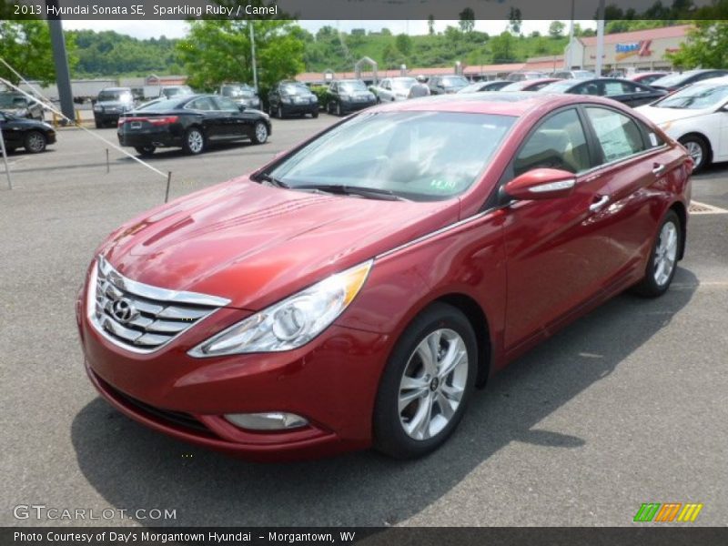 Sparkling Ruby / Camel 2013 Hyundai Sonata SE