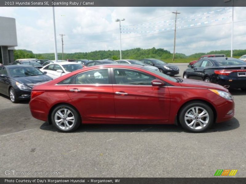 Sparkling Ruby / Camel 2013 Hyundai Sonata SE