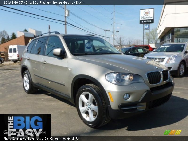 Platinum Bronze Metallic / Black 2009 BMW X5 xDrive30i