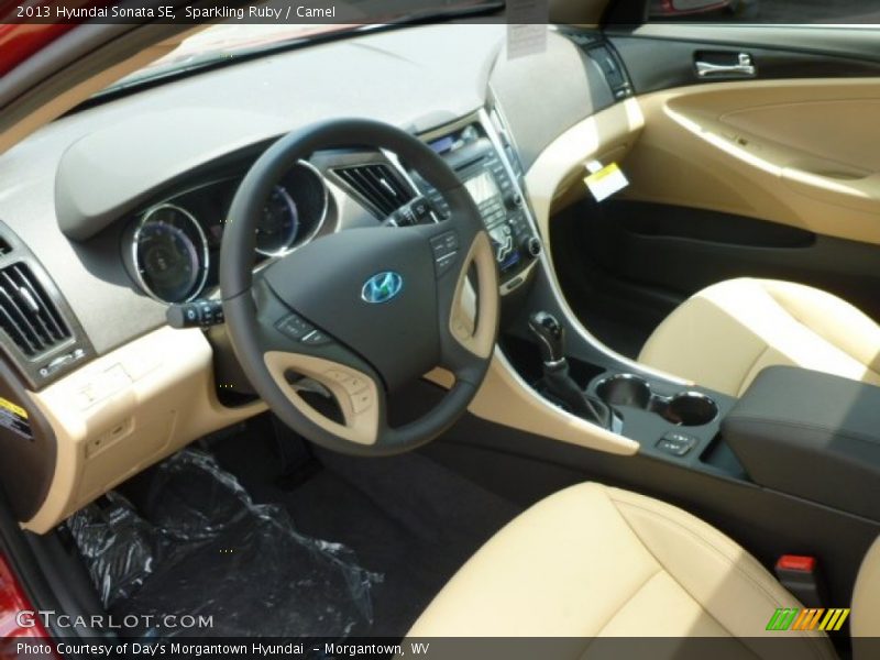 Sparkling Ruby / Camel 2013 Hyundai Sonata SE