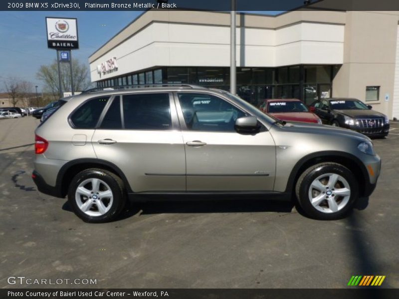 Platinum Bronze Metallic / Black 2009 BMW X5 xDrive30i