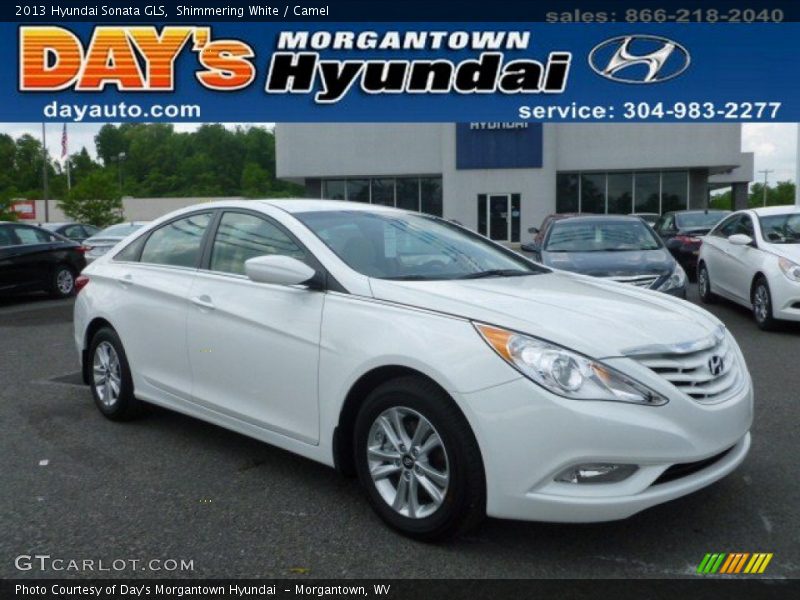 Shimmering White / Camel 2013 Hyundai Sonata GLS