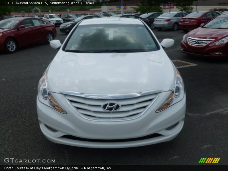 Shimmering White / Camel 2013 Hyundai Sonata GLS