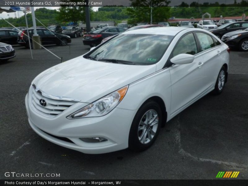 Shimmering White / Camel 2013 Hyundai Sonata GLS