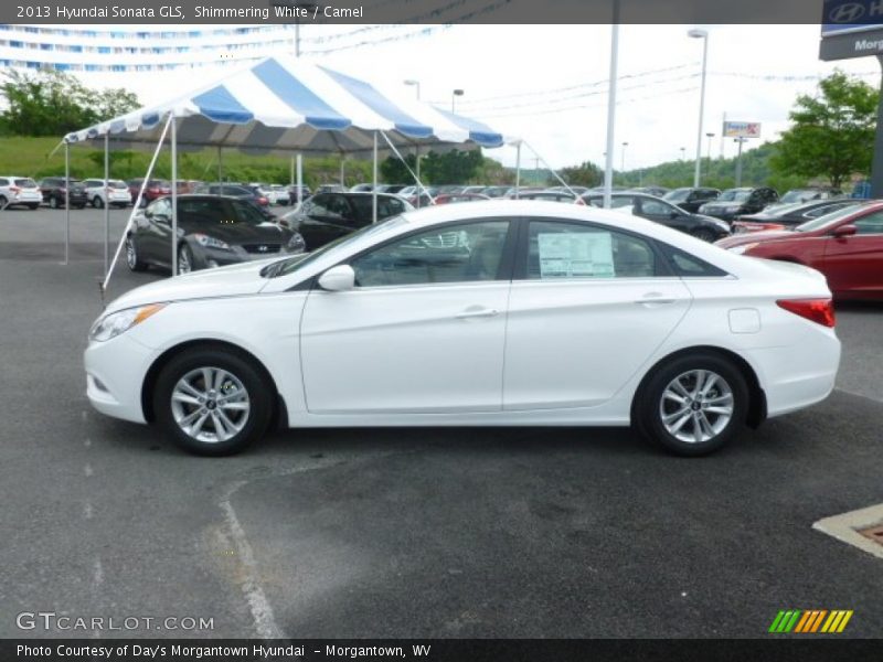 Shimmering White / Camel 2013 Hyundai Sonata GLS