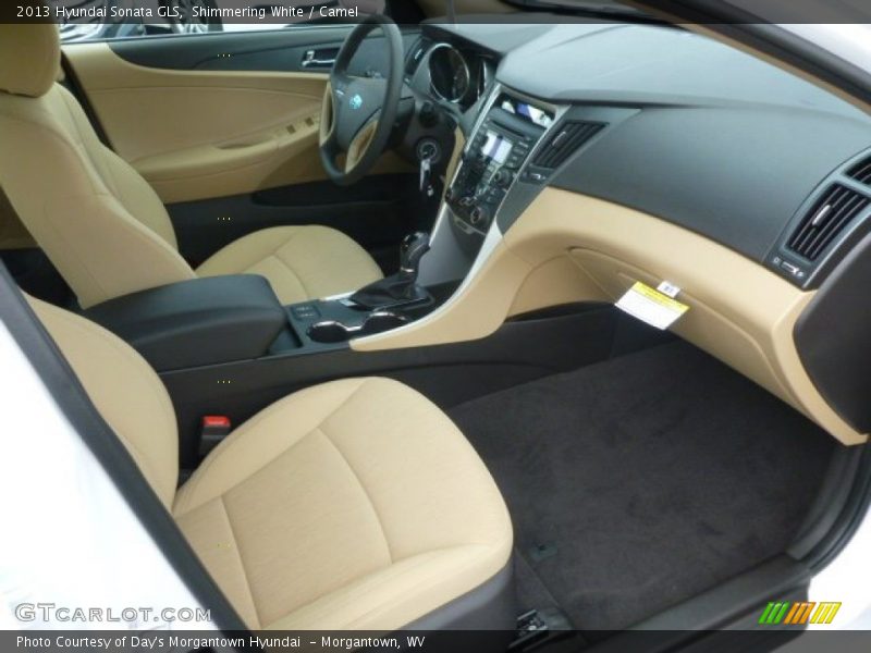 Shimmering White / Camel 2013 Hyundai Sonata GLS