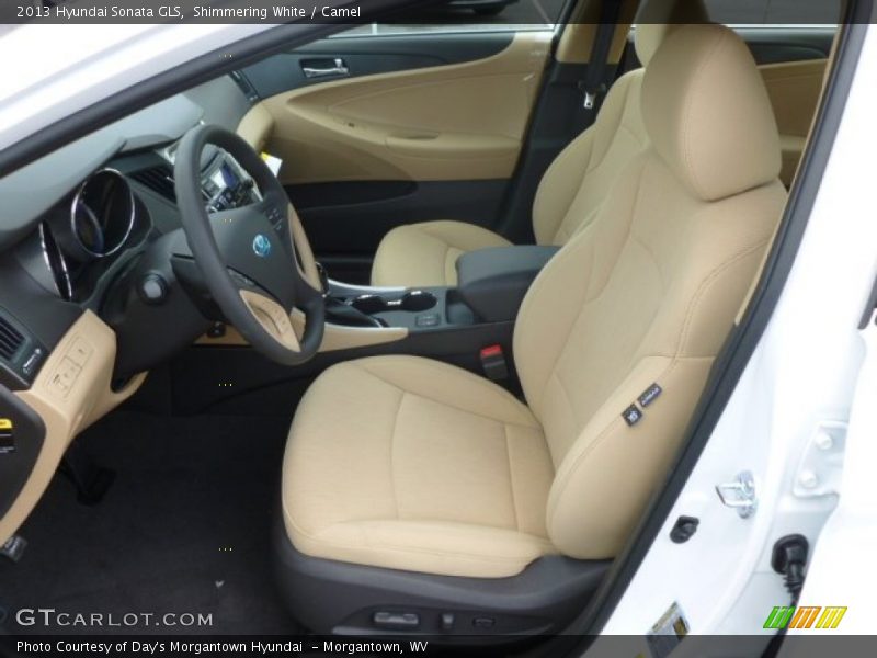 Shimmering White / Camel 2013 Hyundai Sonata GLS