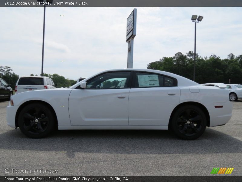 Bright White / Black 2012 Dodge Charger SXT