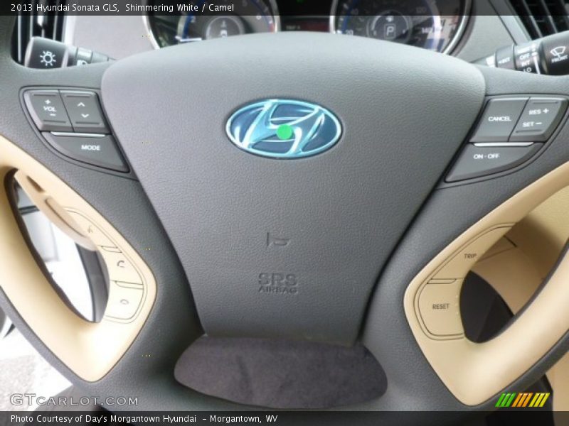 Shimmering White / Camel 2013 Hyundai Sonata GLS