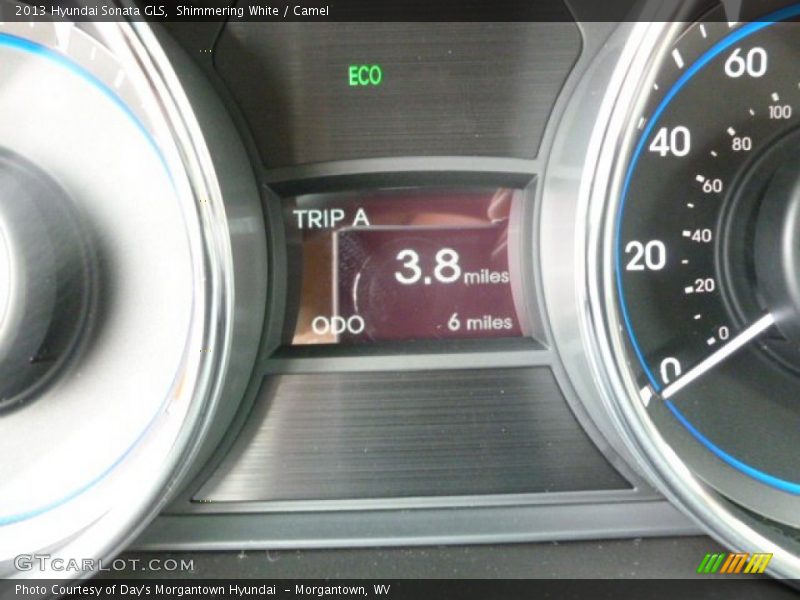 Shimmering White / Camel 2013 Hyundai Sonata GLS