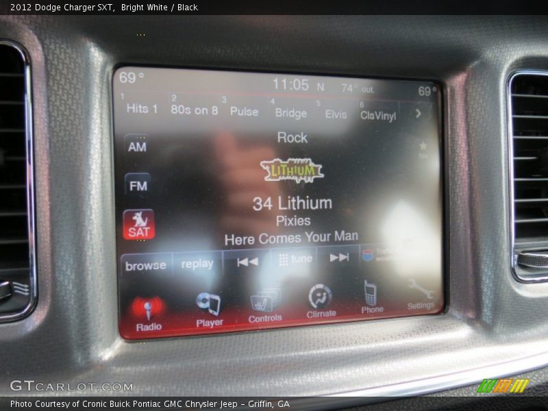 Bright White / Black 2012 Dodge Charger SXT