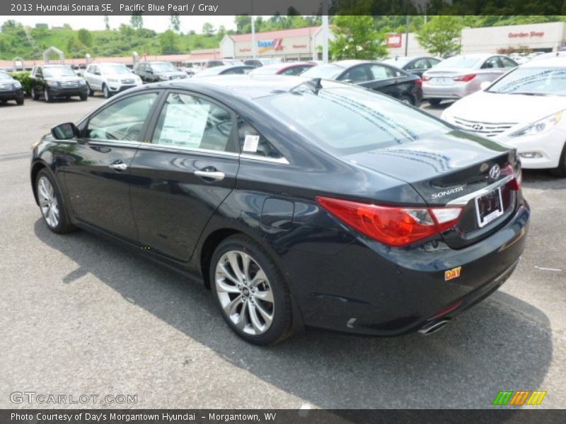 Pacific Blue Pearl / Gray 2013 Hyundai Sonata SE