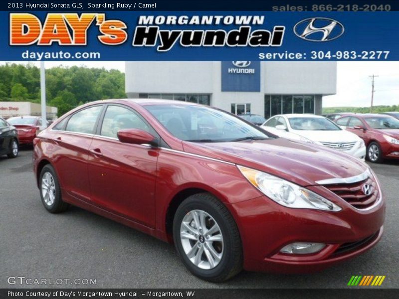 Sparkling Ruby / Camel 2013 Hyundai Sonata GLS