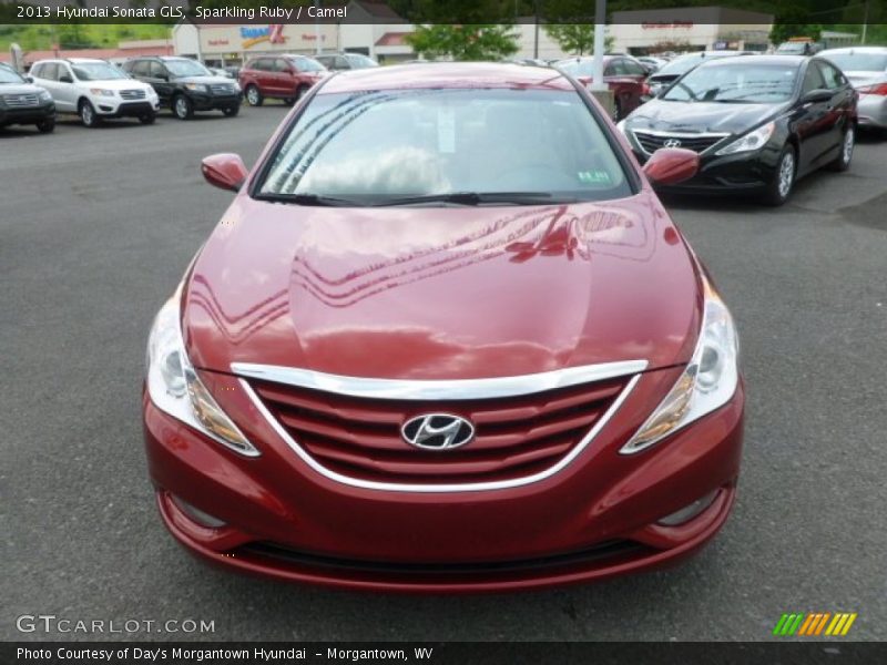 Sparkling Ruby / Camel 2013 Hyundai Sonata GLS