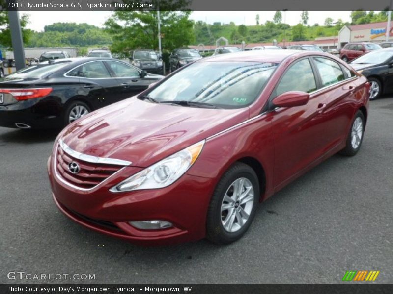 Sparkling Ruby / Camel 2013 Hyundai Sonata GLS