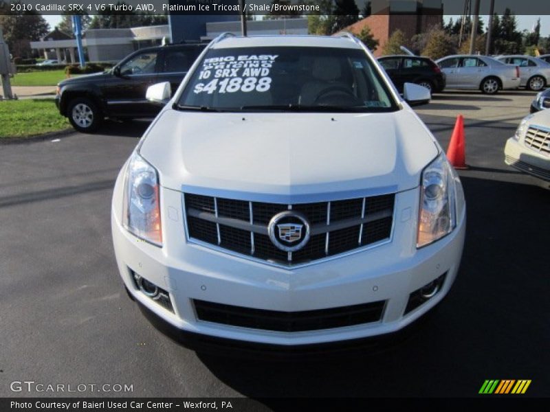 Platinum Ice Tricoat / Shale/Brownstone 2010 Cadillac SRX 4 V6 Turbo AWD
