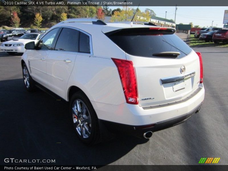 Platinum Ice Tricoat / Shale/Brownstone 2010 Cadillac SRX 4 V6 Turbo AWD
