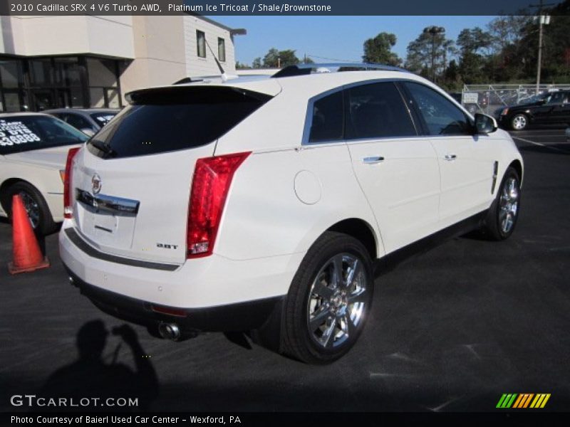 Platinum Ice Tricoat / Shale/Brownstone 2010 Cadillac SRX 4 V6 Turbo AWD