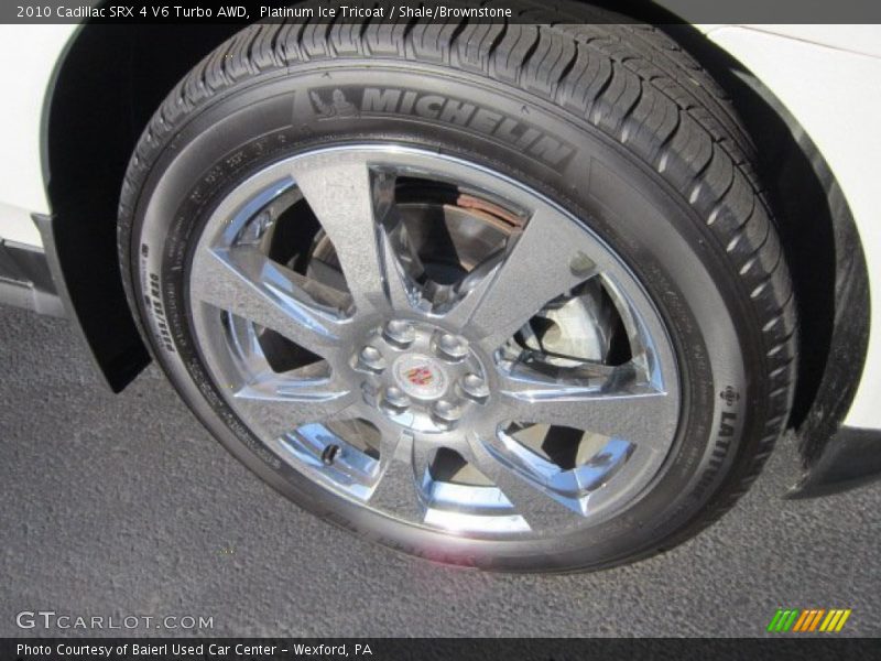 Platinum Ice Tricoat / Shale/Brownstone 2010 Cadillac SRX 4 V6 Turbo AWD