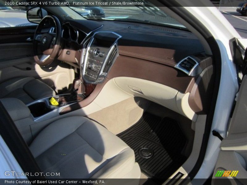 Platinum Ice Tricoat / Shale/Brownstone 2010 Cadillac SRX 4 V6 Turbo AWD