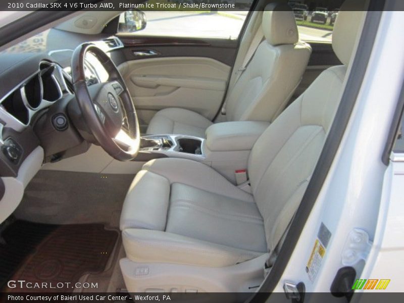 Platinum Ice Tricoat / Shale/Brownstone 2010 Cadillac SRX 4 V6 Turbo AWD