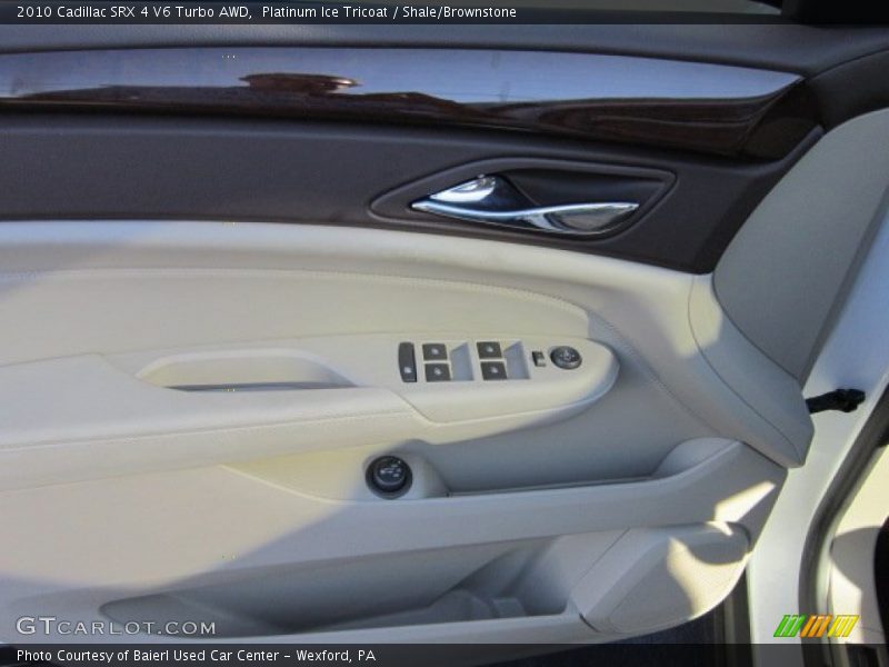 Platinum Ice Tricoat / Shale/Brownstone 2010 Cadillac SRX 4 V6 Turbo AWD