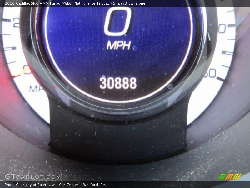 Platinum Ice Tricoat / Shale/Brownstone 2010 Cadillac SRX 4 V6 Turbo AWD