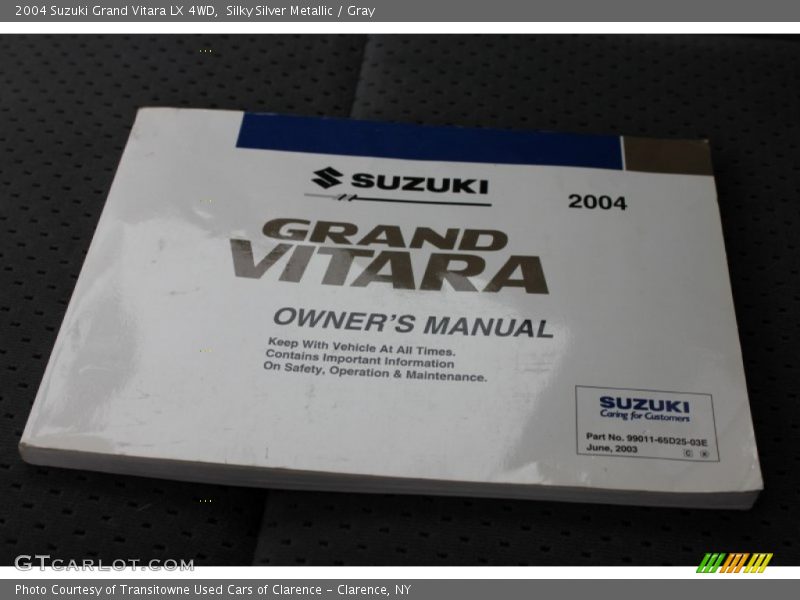 Silky Silver Metallic / Gray 2004 Suzuki Grand Vitara LX 4WD