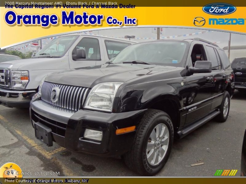 Ebony Black / Charcoal Black 2008 Mercury Mountaineer AWD