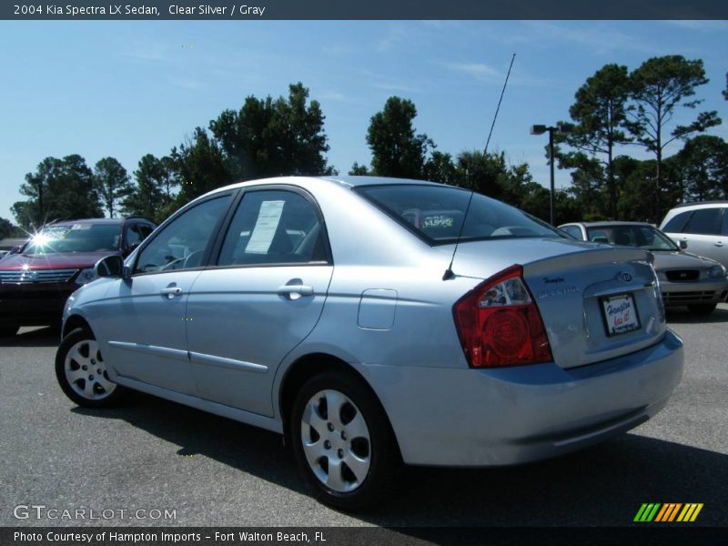 Clear Silver / Gray 2004 Kia Spectra LX Sedan