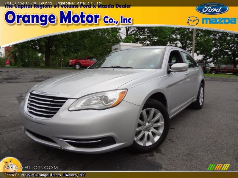 Bright Silver Metallic / Black 2011 Chrysler 200 Touring