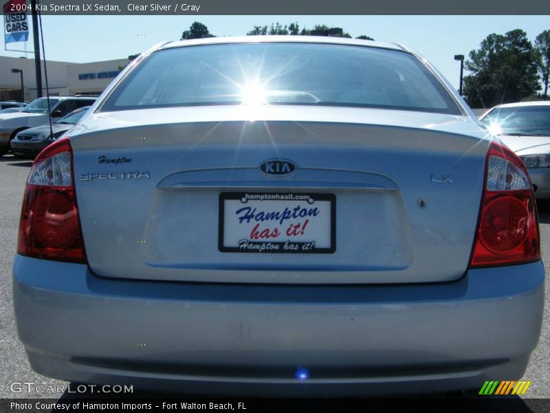 Clear Silver / Gray 2004 Kia Spectra LX Sedan