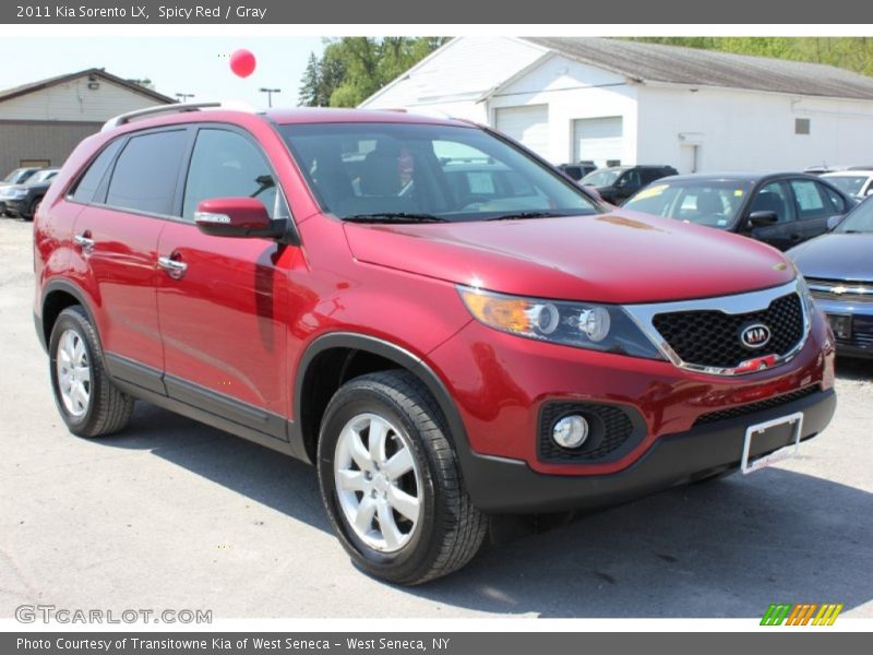 Spicy Red / Gray 2011 Kia Sorento LX