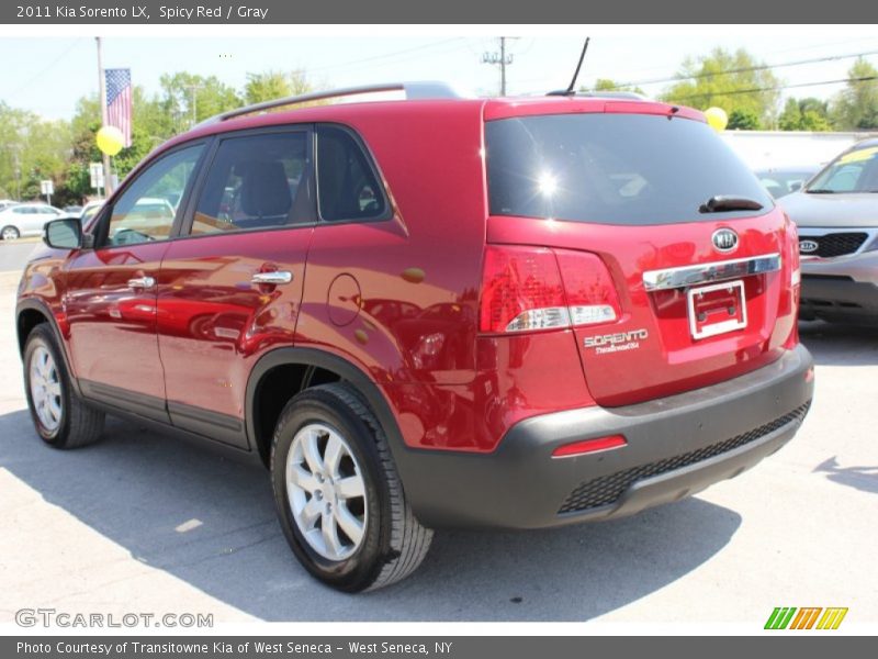 Spicy Red / Gray 2011 Kia Sorento LX