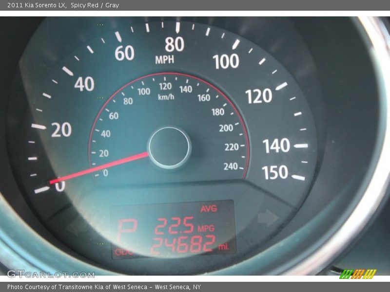 Spicy Red / Gray 2011 Kia Sorento LX