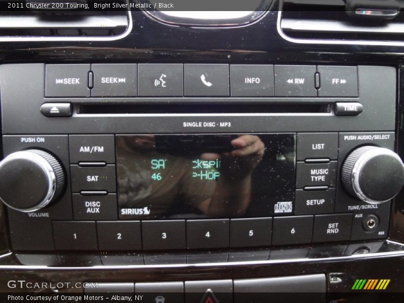 Bright Silver Metallic / Black 2011 Chrysler 200 Touring