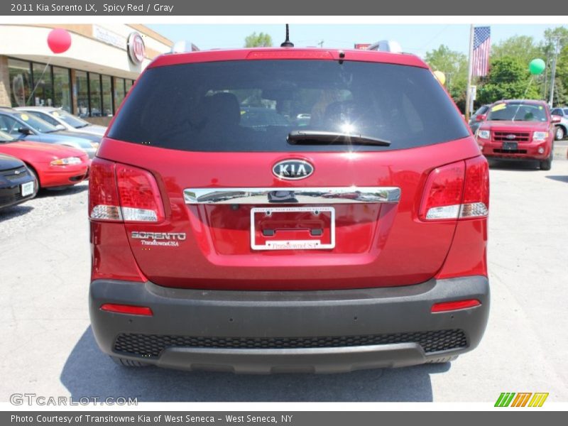 Spicy Red / Gray 2011 Kia Sorento LX