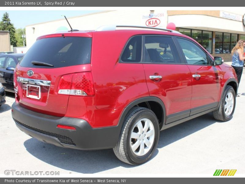 Spicy Red / Gray 2011 Kia Sorento LX