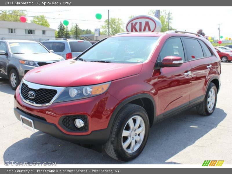 Spicy Red / Gray 2011 Kia Sorento LX