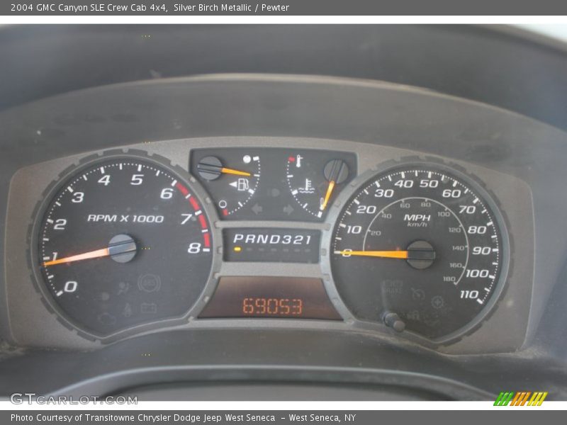 Silver Birch Metallic / Pewter 2004 GMC Canyon SLE Crew Cab 4x4