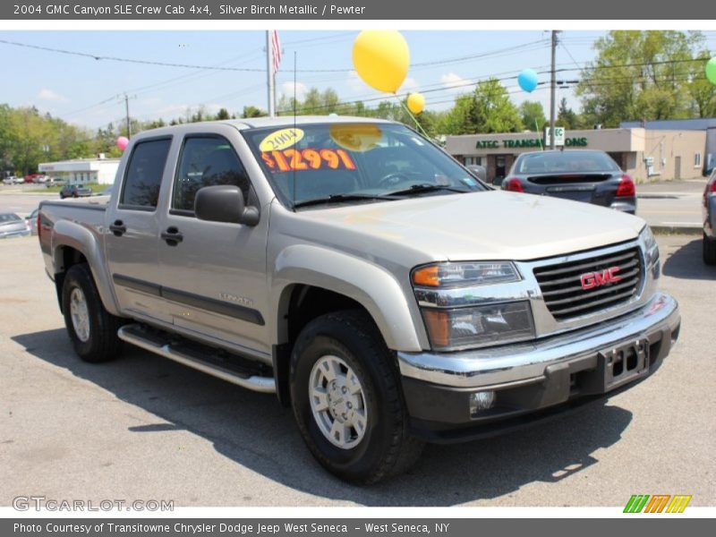 Silver Birch Metallic / Pewter 2004 GMC Canyon SLE Crew Cab 4x4