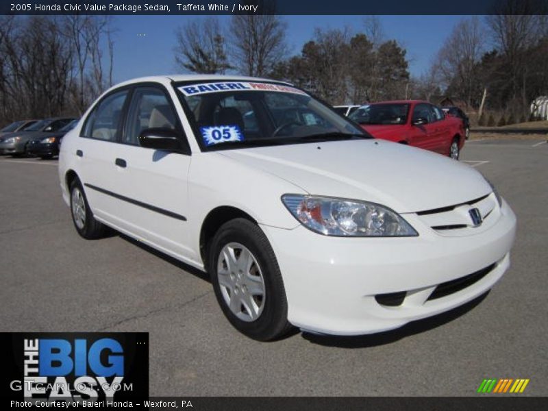 Taffeta White / Ivory 2005 Honda Civic Value Package Sedan