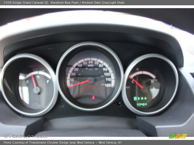 Marathon Blue Pearl / Medium Slate Gray/Light Shale 2008 Dodge Grand Caravan SE