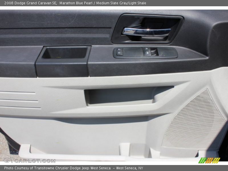 Marathon Blue Pearl / Medium Slate Gray/Light Shale 2008 Dodge Grand Caravan SE