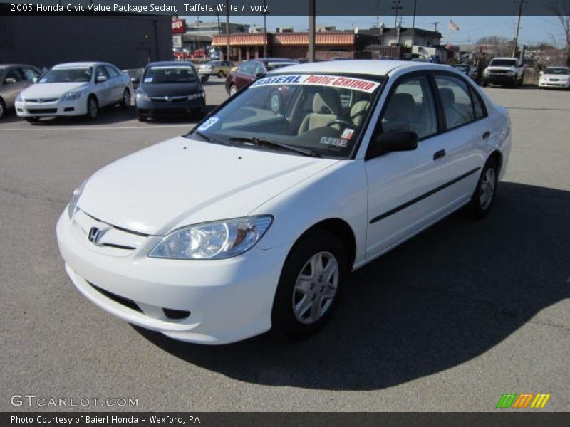 Taffeta White / Ivory 2005 Honda Civic Value Package Sedan