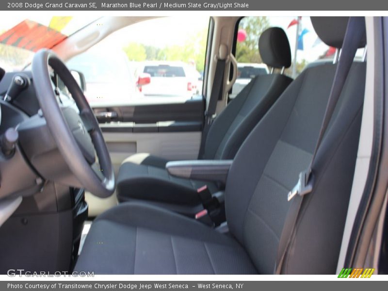 Marathon Blue Pearl / Medium Slate Gray/Light Shale 2008 Dodge Grand Caravan SE