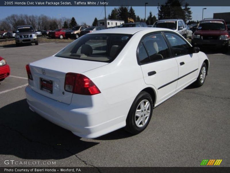 Taffeta White / Ivory 2005 Honda Civic Value Package Sedan